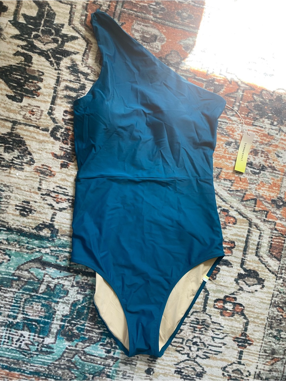 Summersalt Ruched Sidestroke Women’s One-Piece Swimsuit Seaweed Size 8LT NWT - Picture 9 of 14